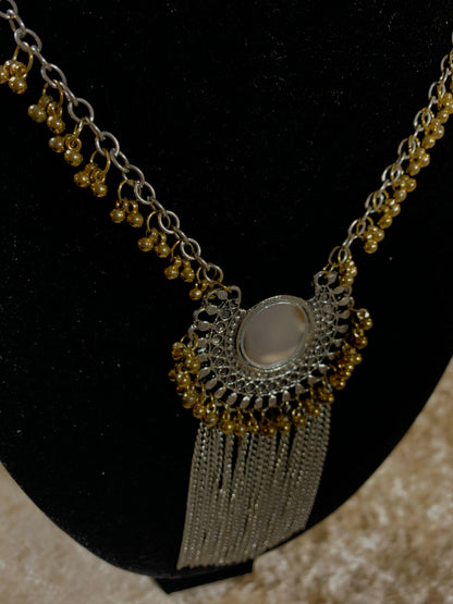 BOHEMIAN STYLE HANDCRAFTED MIRROR NECKLACE #11911