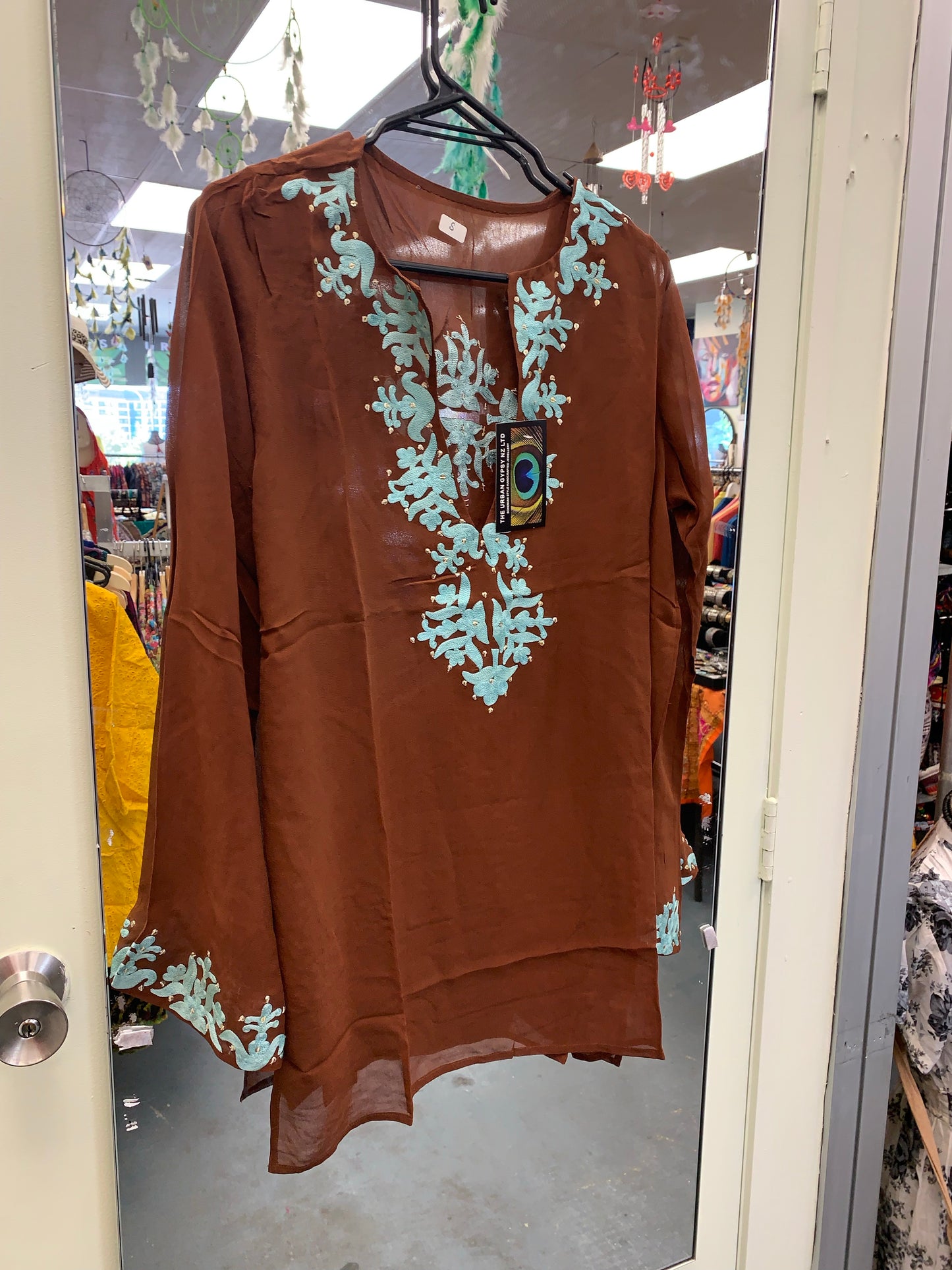 Bohemian style handcrafted Georgette Top #0120