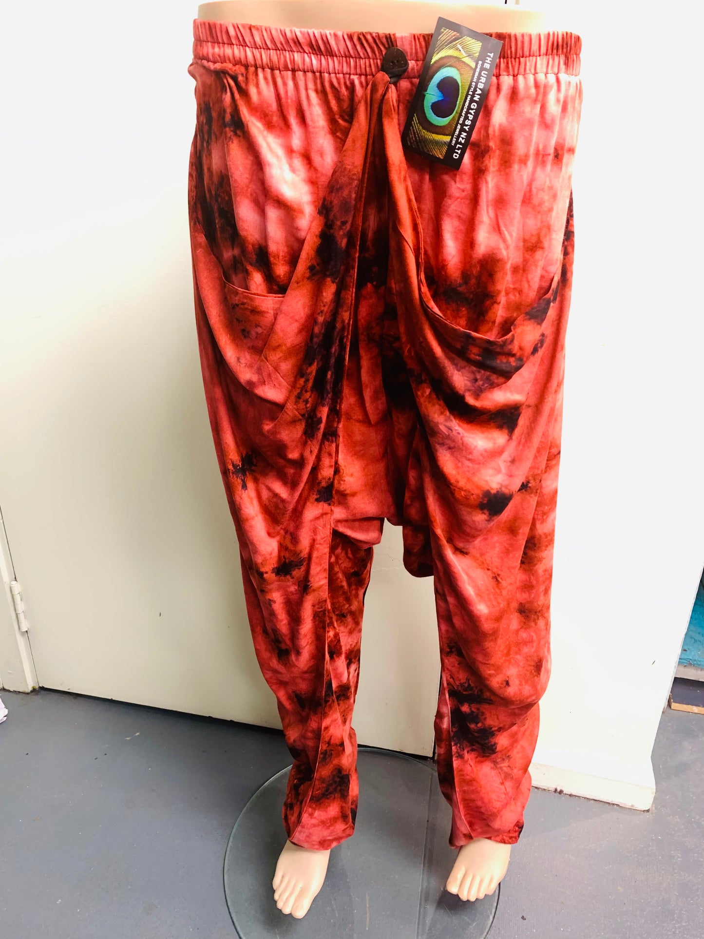 BOHEMIAN STYLE HANDCRAFTED PIXIE COTTON PANTS CLEARANCE # 00510