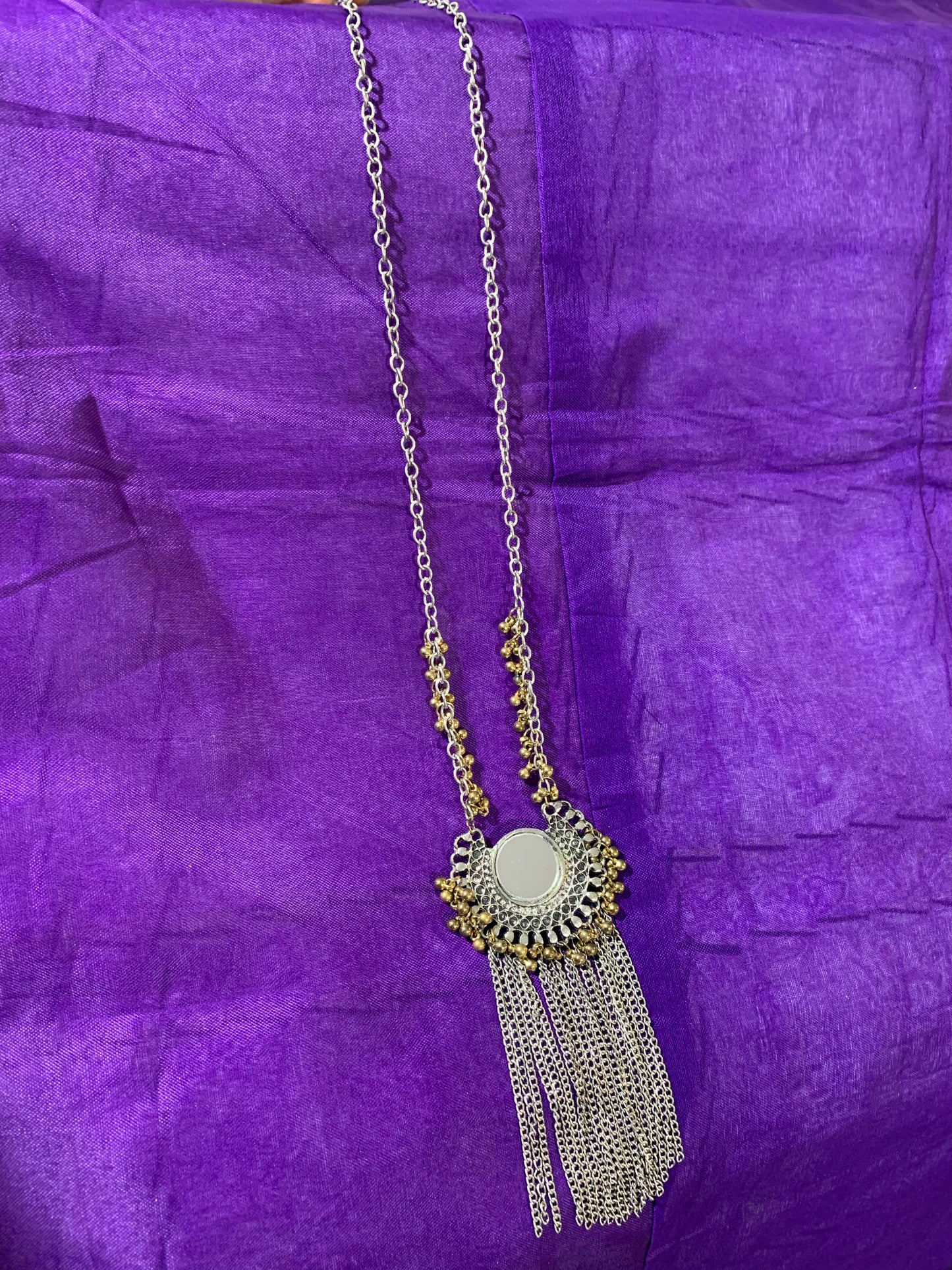 BOHEMIAN STYLE HANDCRAFTED MIRROR NECKLACE #11911