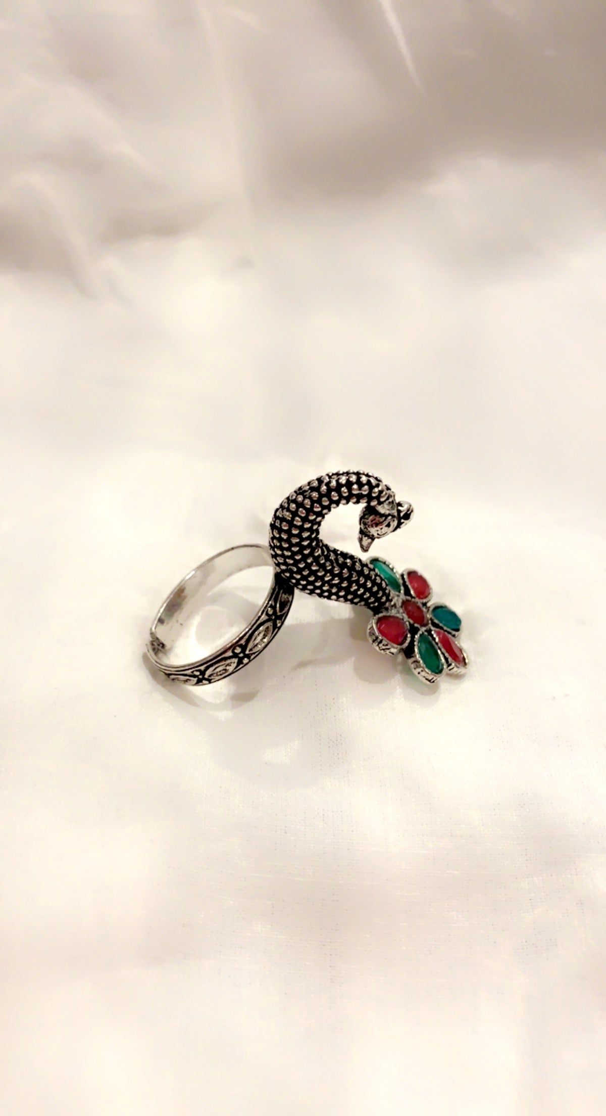 Bohemian style handcrafted Peacock ring #45008