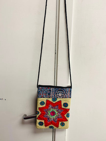 BOHEMIAN STYLE HANDCRAFTED PATCHWORK CROSS BODY BAG #1971