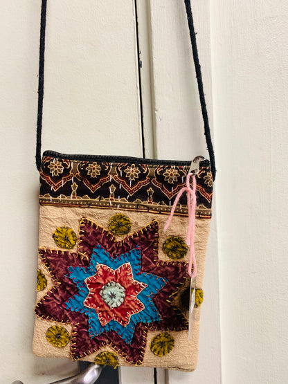 BOHEMIAN STYLE HANDCRAFTED PATCHWORK CROSS BODY BAG #1971