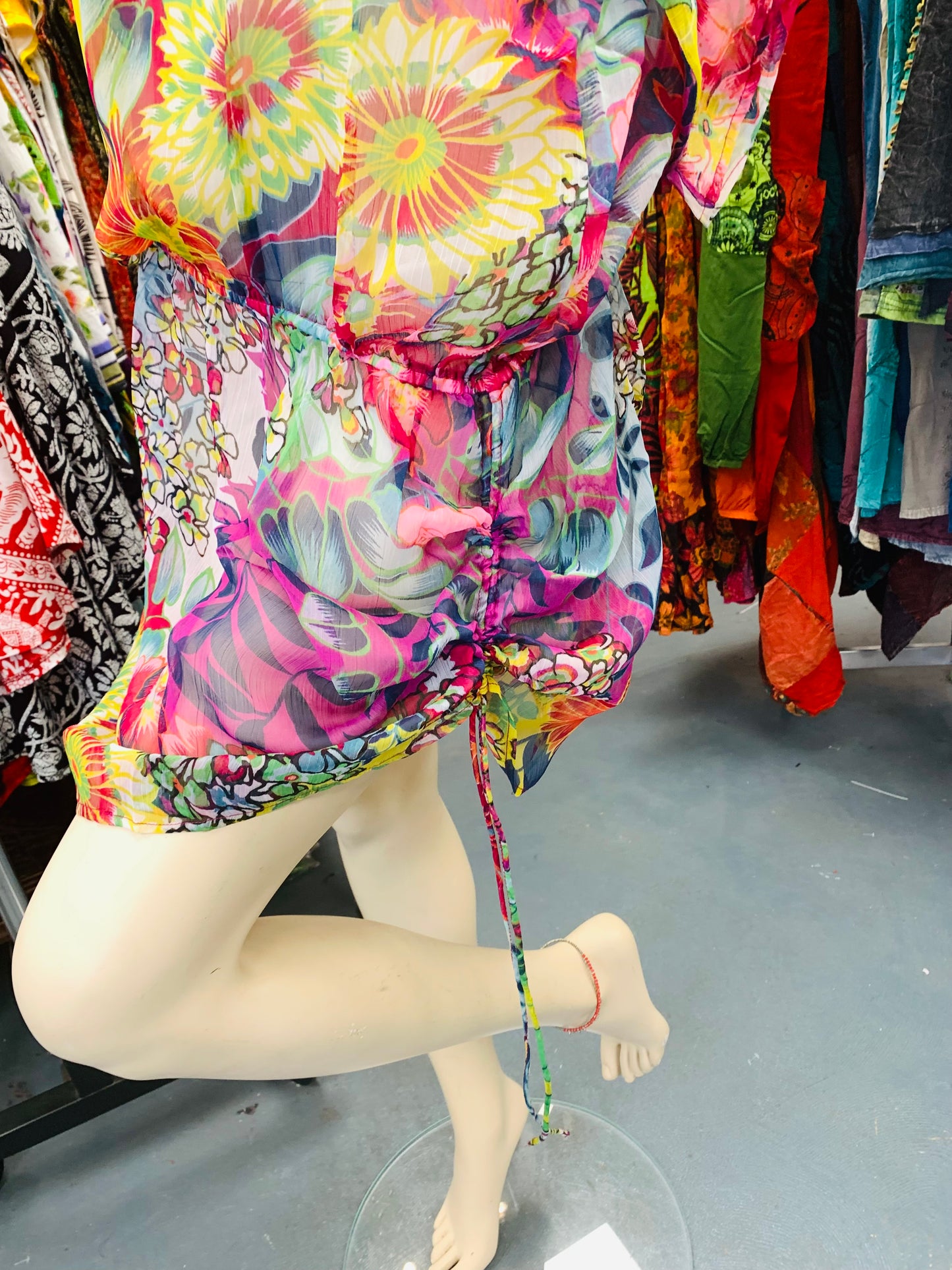 Bohemian style handcrafted Georgette dress #5111