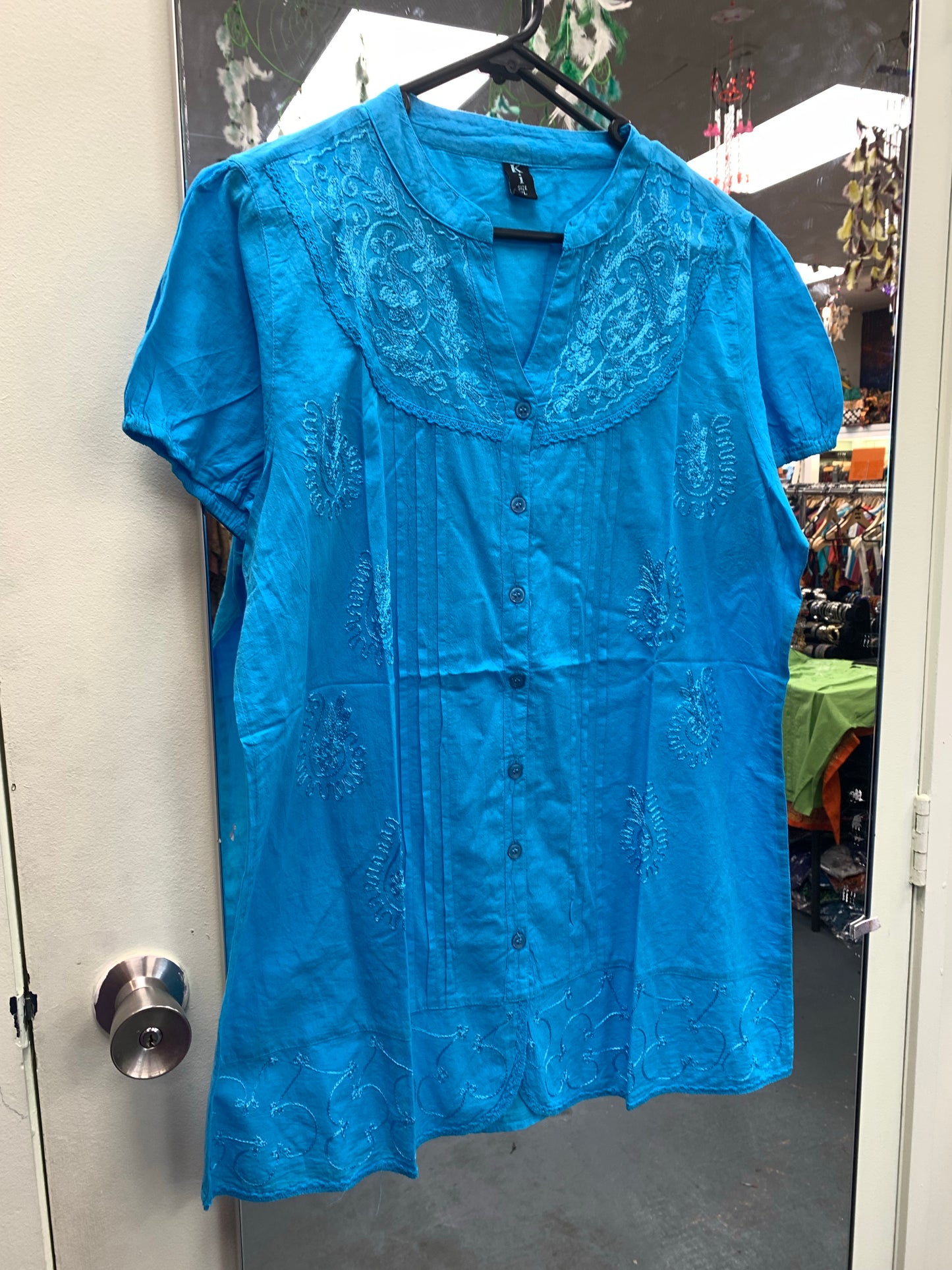 Bohemian style handcrafted cotton Top #97627