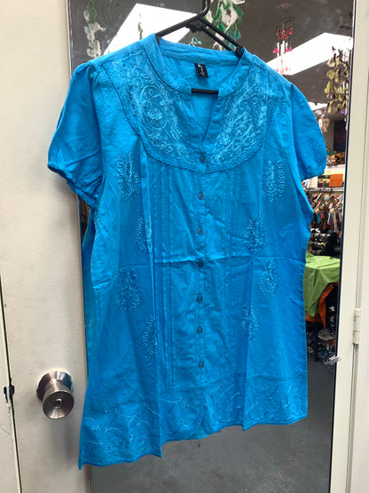 Bohemian style handcrafted cotton Top #97627