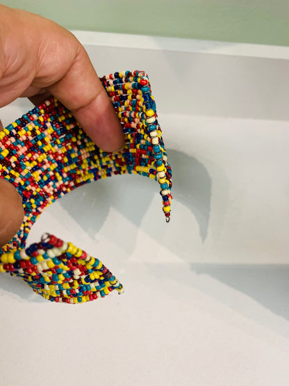 BOHEMIAN STYLE HANDCRAFTED HAND CUFF BEADS BANGLE# 2426