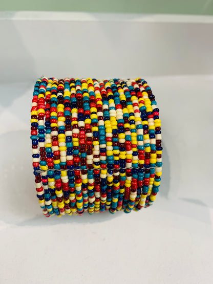 BOHEMIAN STYLE HANDCRAFTED HAND CUFF BEADS BANGLE# 2426