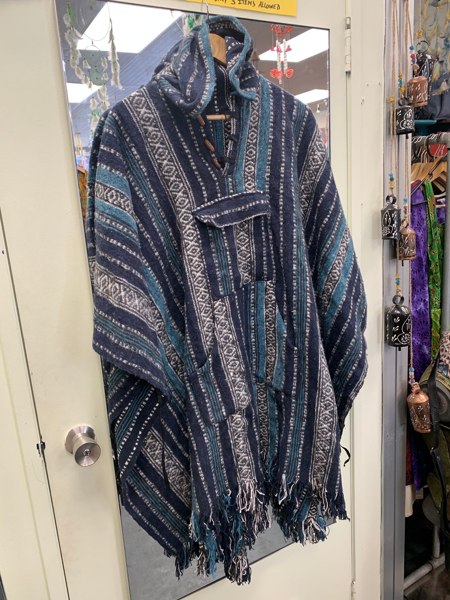 Bohemian style handcrafted Hoodie Plus size UNISEX Gheri poncho #01703