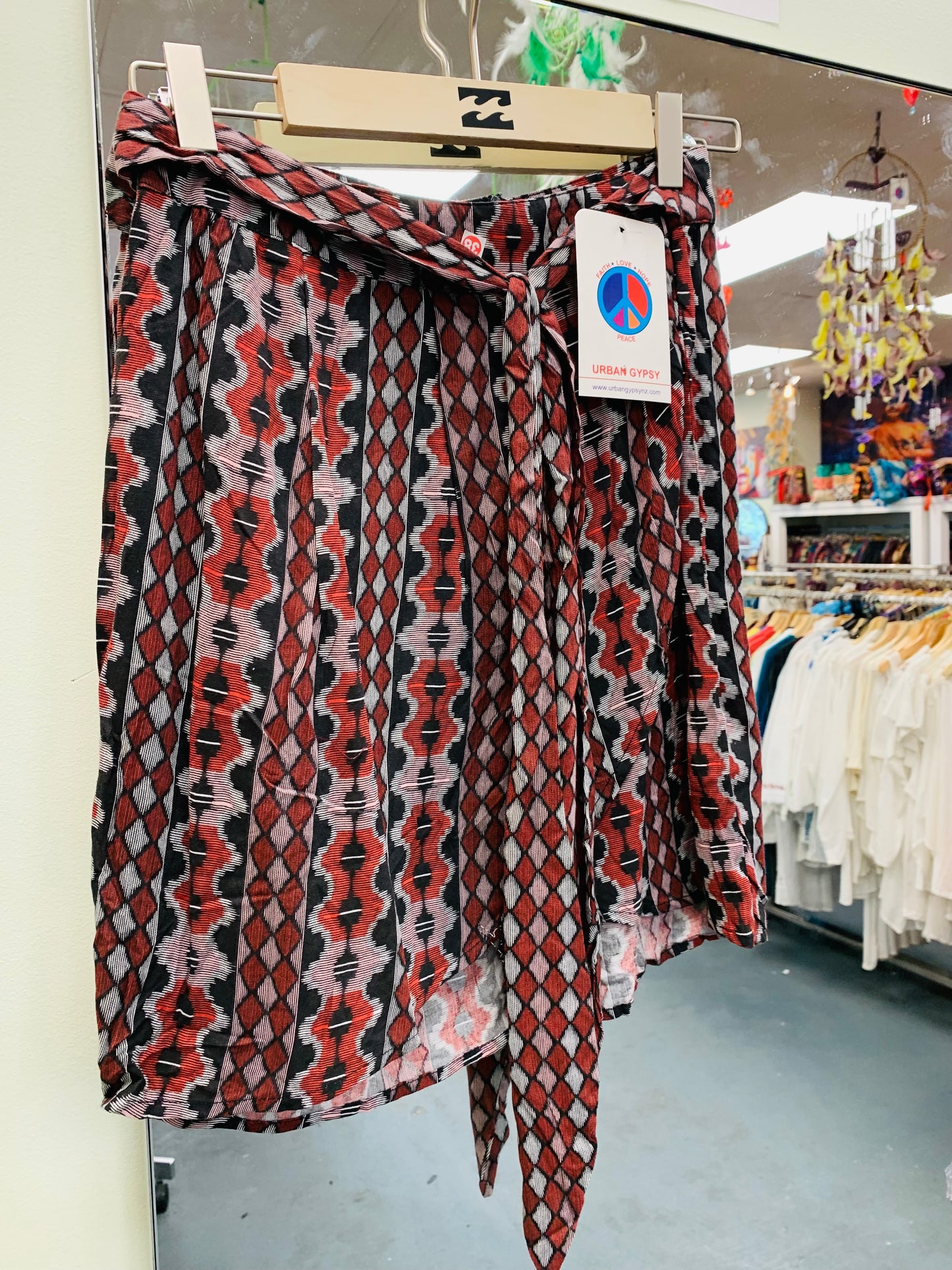 Bohemian style handcrafted Trance mini / Short skirt #5624