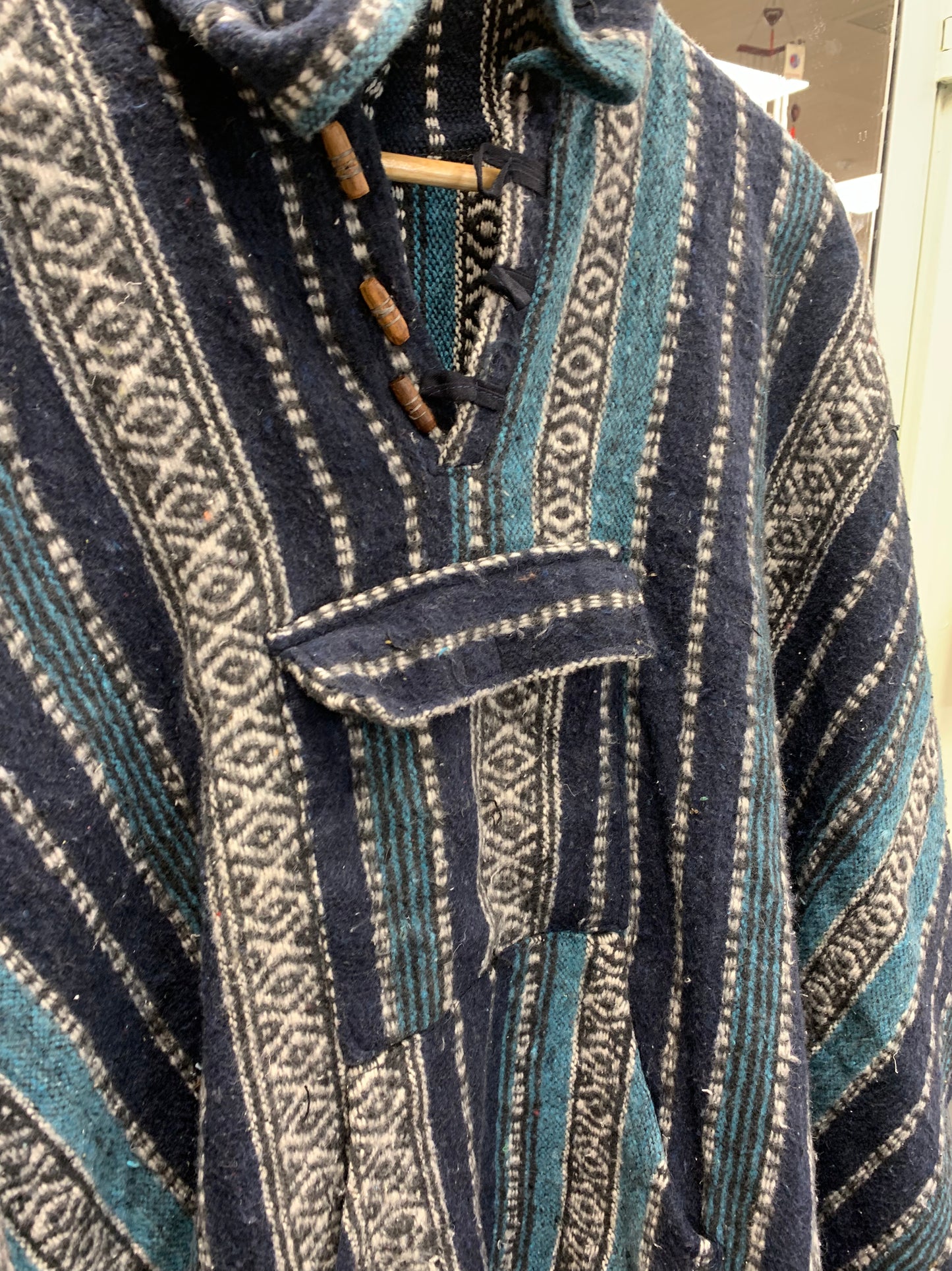 Bohemian style handcrafted Hoodie Plus size UNISEX Gheri poncho #01703