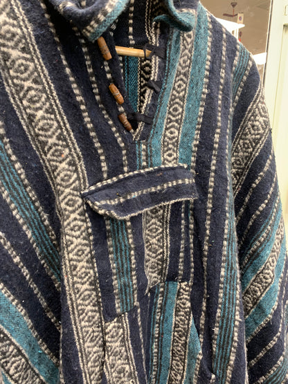 Bohemian style handcrafted Hoodie Plus size UNISEX Gheri poncho #01703