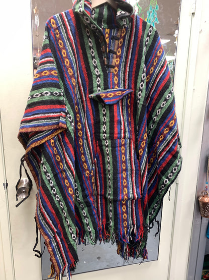 Bohemian handcrafted Hoodie UNISEX Gheri poncho #0170332