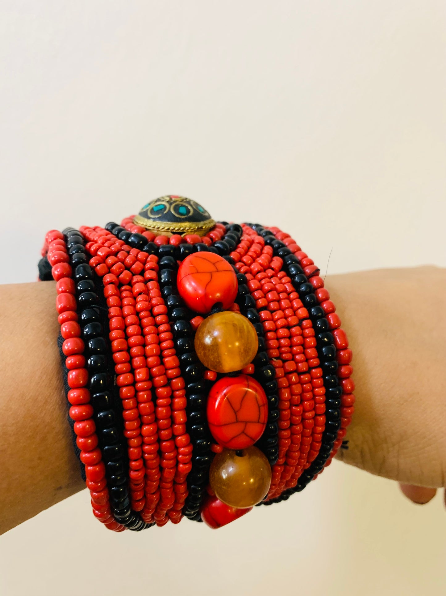 BOHEMIAN STYLE HANDCRAFTED HAND CUFF BANGLE# 8461