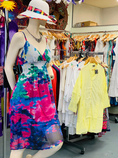 Bohemian style handcrafted Georgette dress