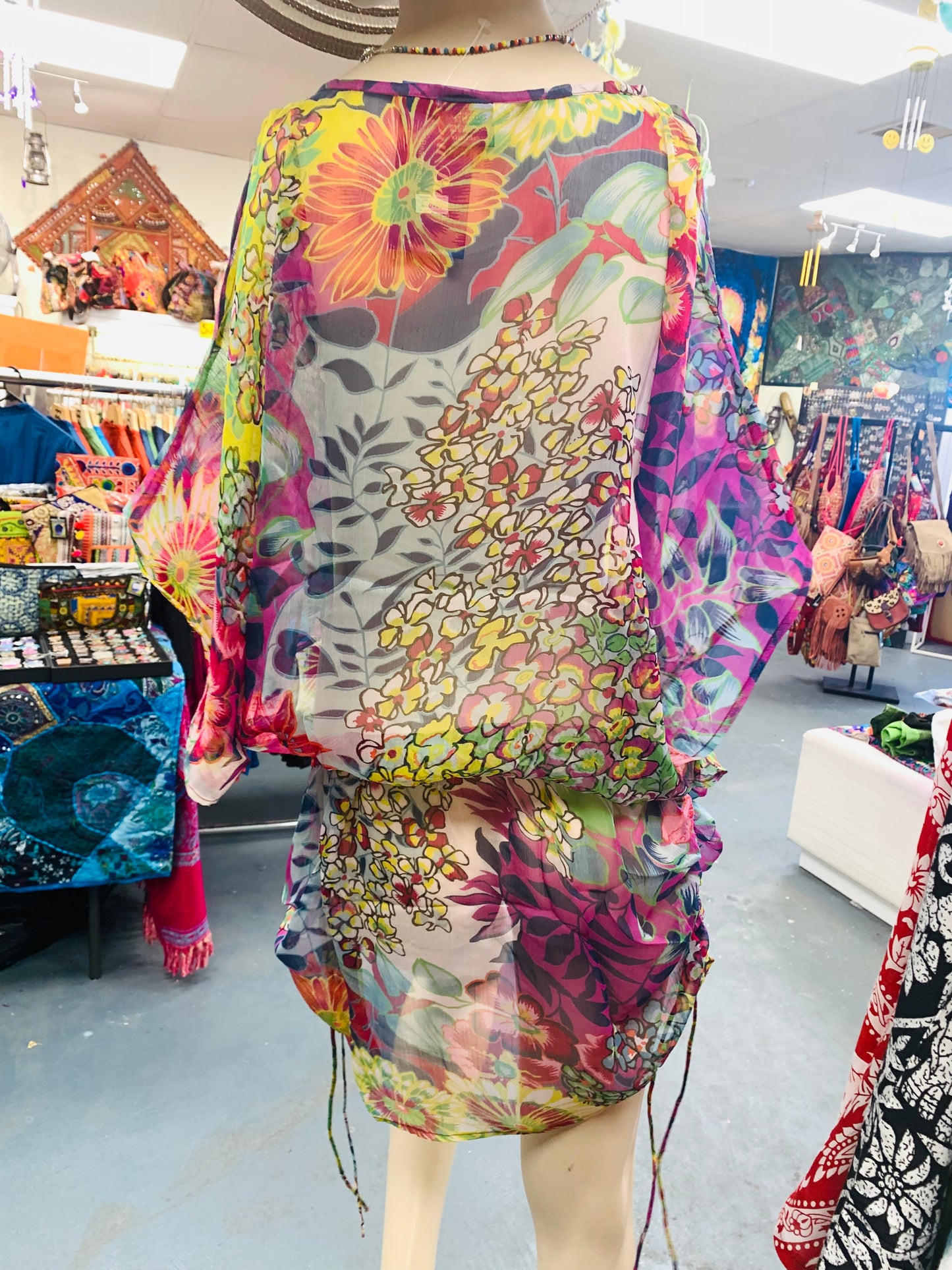 Bohemian style handcrafted Georgette dress #5111