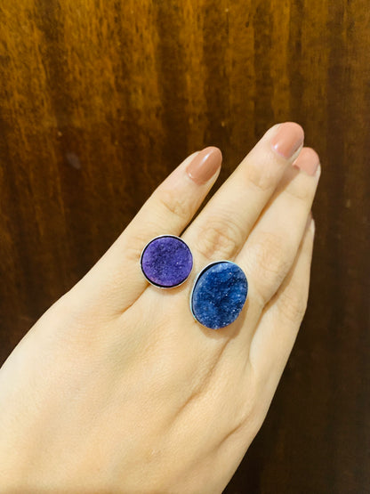 Bohemian style handcrafted Raw Stone ring #19263