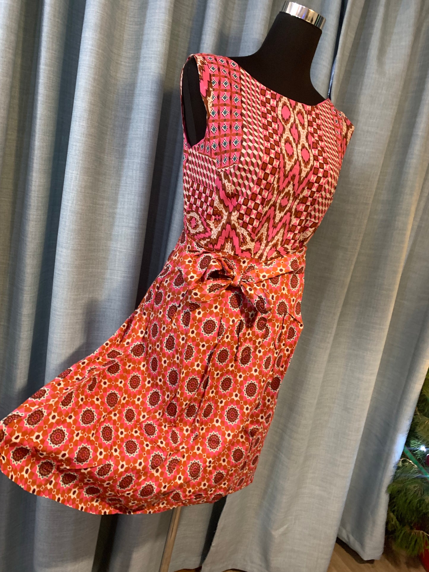 Bohemian style handcrafted cotton Dress #0030