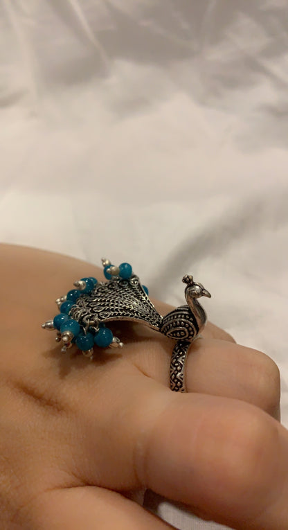 Bohemian style handcrafted Peacock ring #45005