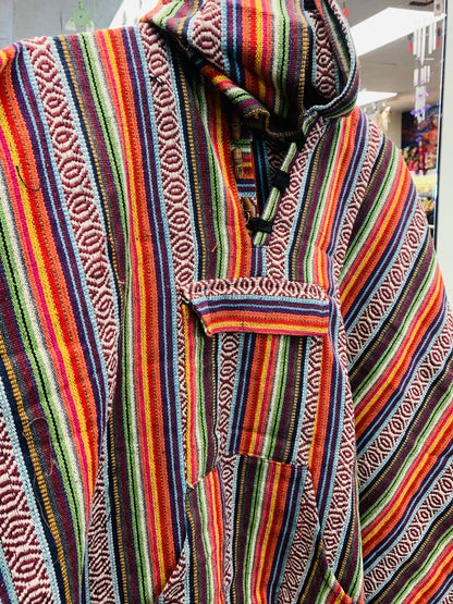 Boho handcrafted Hoodie UNISEX Gheri/ Dari poncho #665523