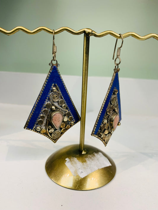 BOHEMIAN STYLE HANDCRAFTED TIBETAN EARRINGS #37