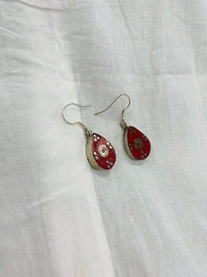 Bohemian style handcrafted Tibetan earrings #220101