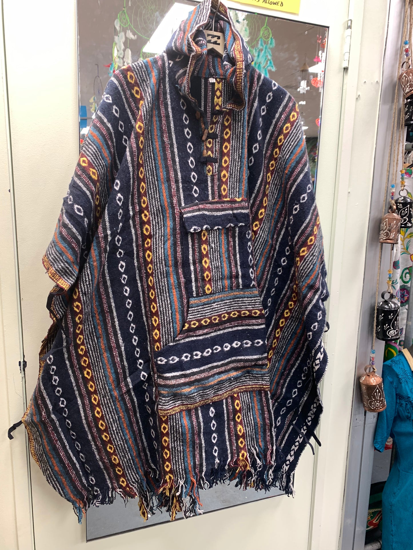 Bohemian style handcrafted Hoodie Gheri poncho  #017343