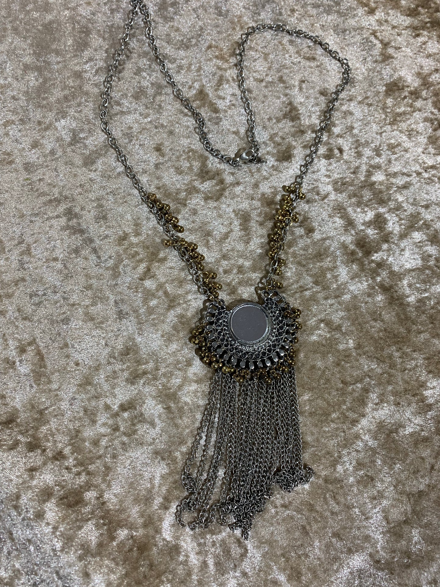 BOHEMIAN STYLE HANDCRAFTED MIRROR NECKLACE #11911