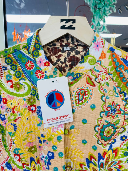 Bohemian stylehandcrafted Reversible Quilting Jackets #988