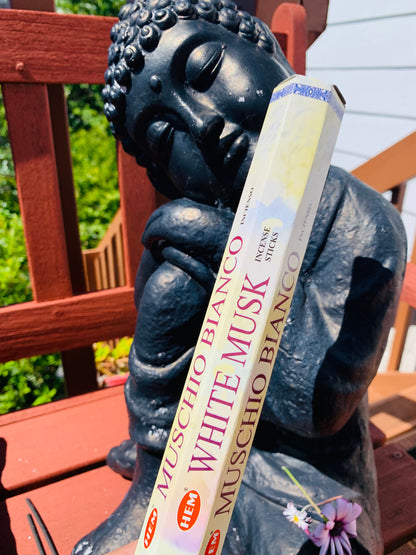 White Musk Boho style handcrafted  incense sticks #0669