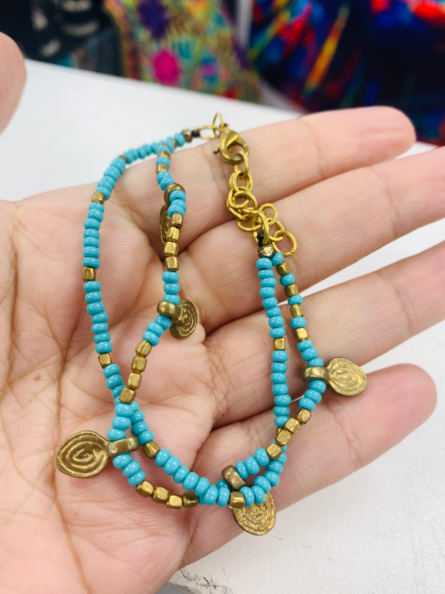 BOHEMIAN STYLE HANDCRAFTED BEADS BRACELET # 5079