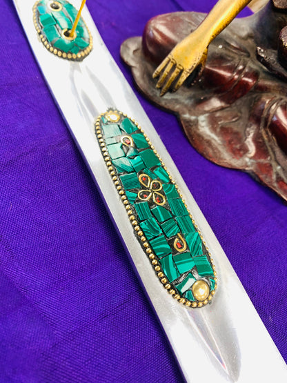 Bohemian style handcrafted metal Ash Catcher/holder # 3235