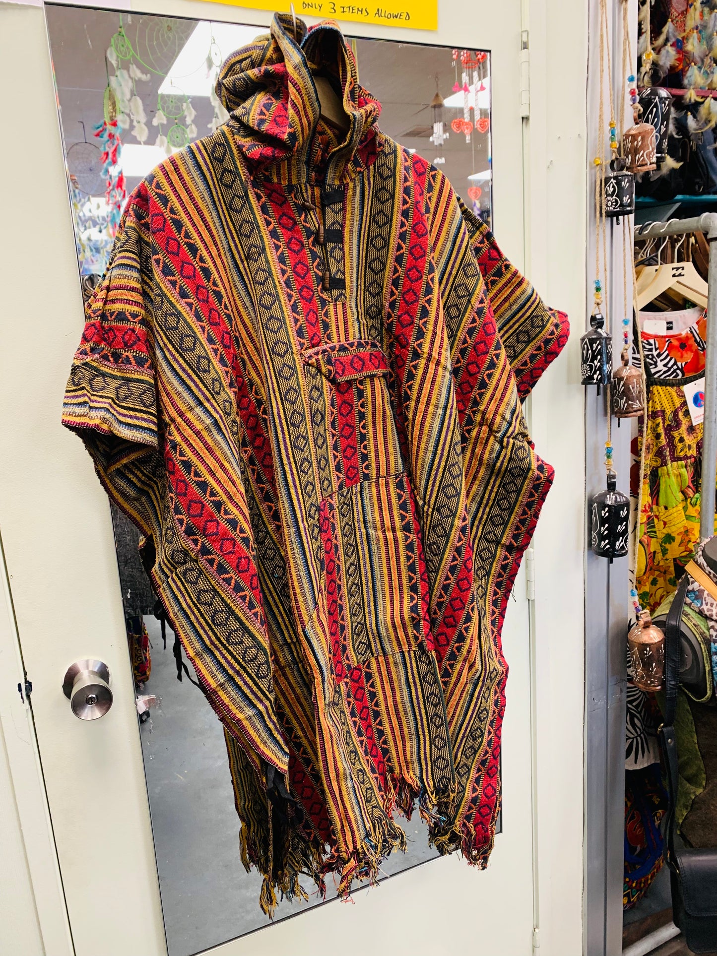 Boho handcrafted Hoodie UNISEX Gheri poncho #017412
