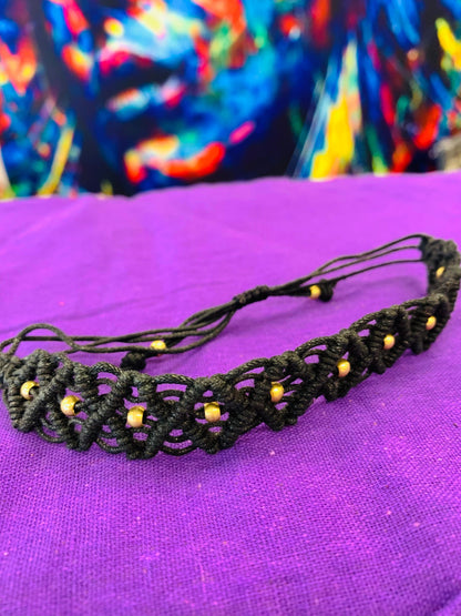 BOHO STYLE HANDCRAFTED  MACRAME ANKLETS # 3916