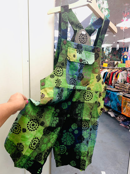 Bohemian style handcrafted Overall Shorts  #4300