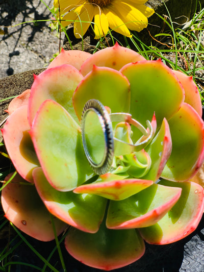 Bohemian style handcrafted Mirror Ring # 69
