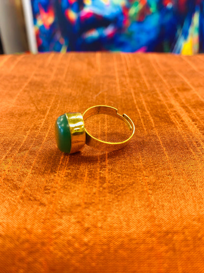 Bohemian style handcrafted Natural Stone ring #45023