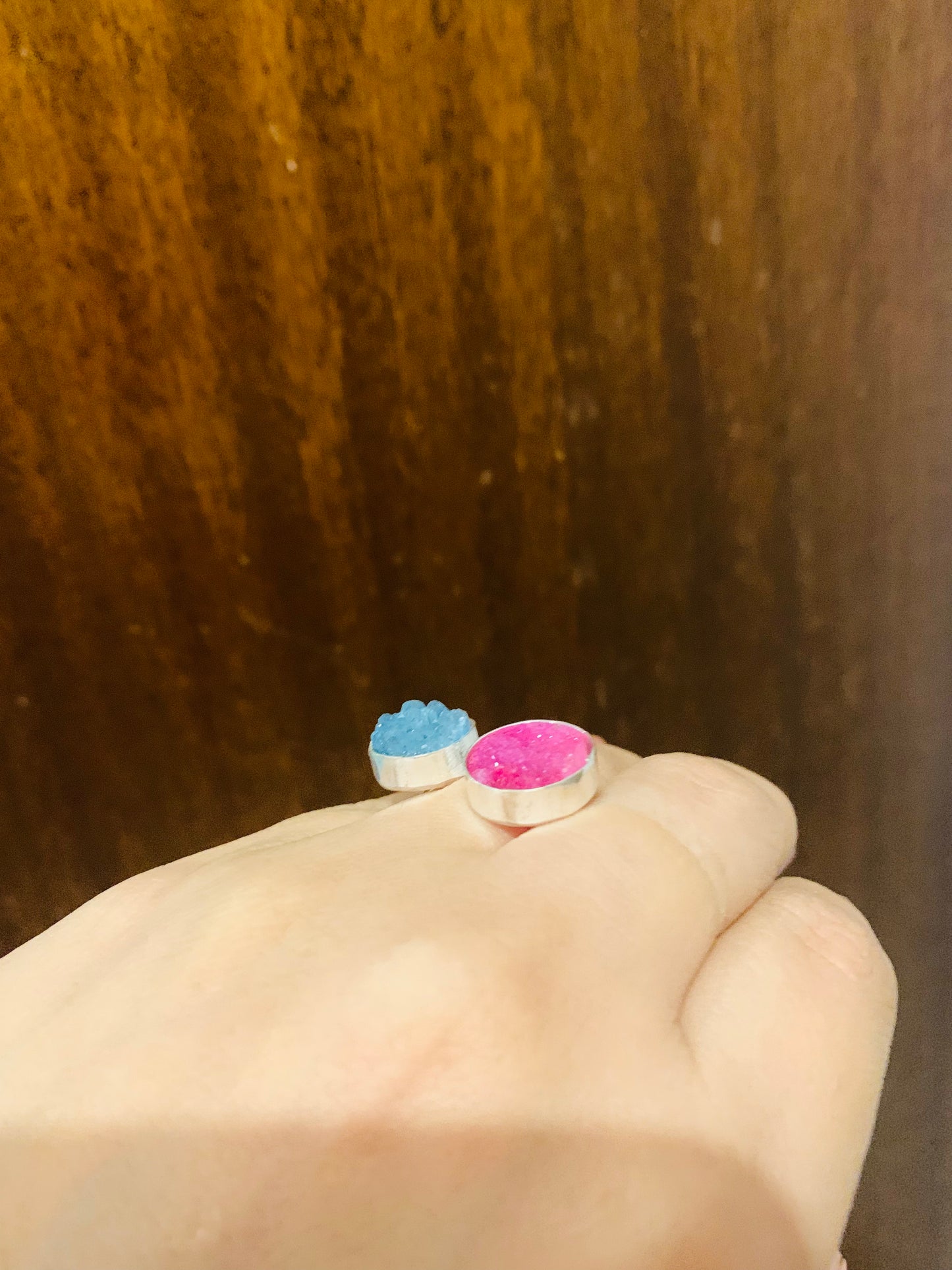 Bohemian style handcrafted Raw Stone ring #19261