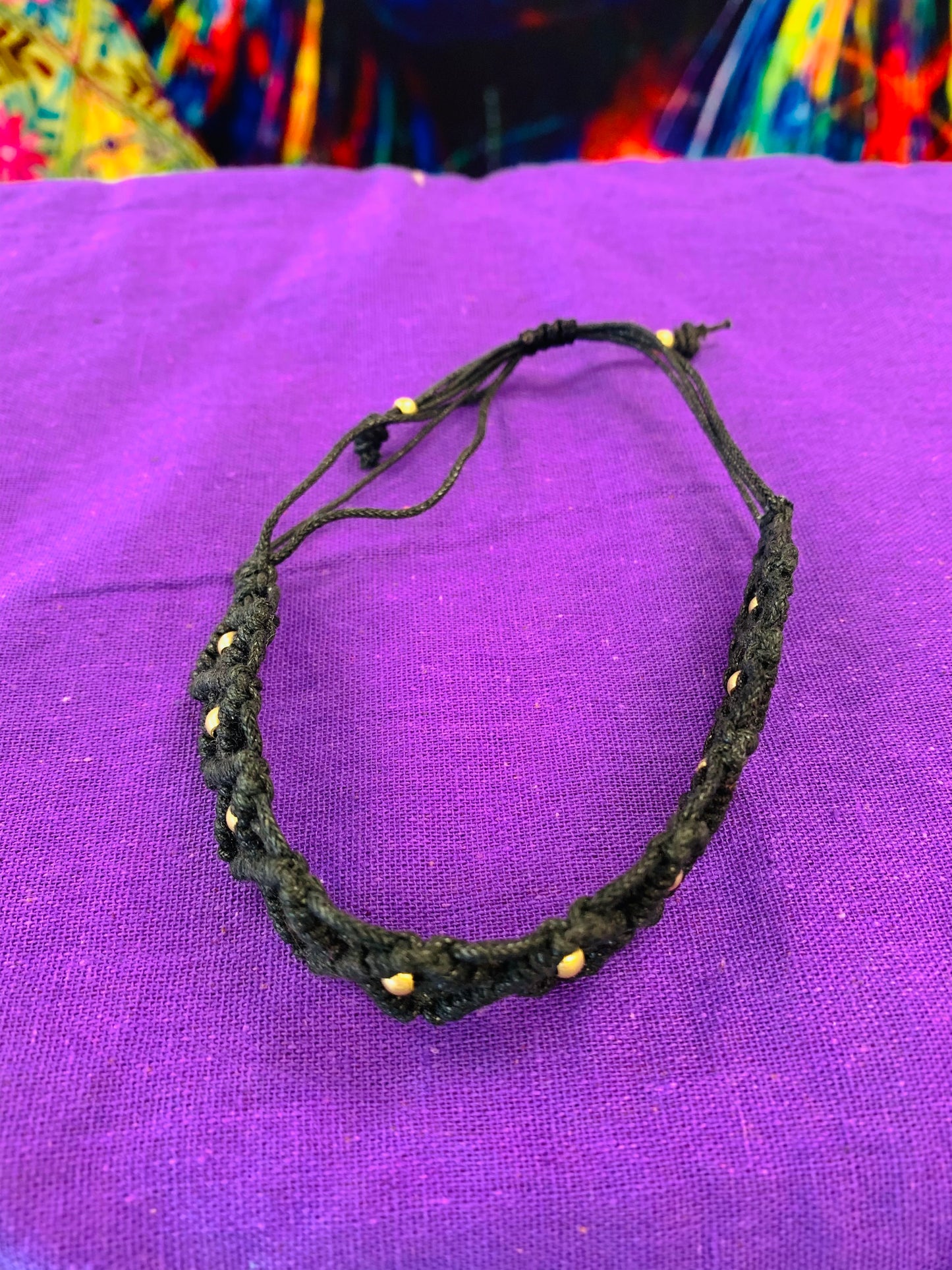 BOHO STYLE HANDCRAFTED  MACRAME ANKLETS # 3916