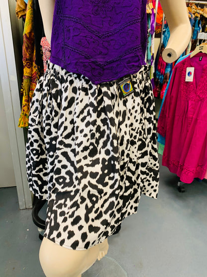 Bohemian style handcrafted Trance mini skirt #5600