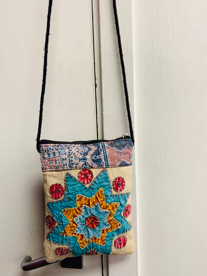 BOHEMIAN STYLE HANDCRAFTED PATCHWORK CROSS BODY BAG #1971