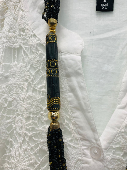 BOHEMIAN STYLE HANDCRAFTED BEADS NECKLACE # 2299