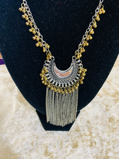 BOHEMIAN STYLE HANDCRAFTED MIRROR NECKLACE #11910