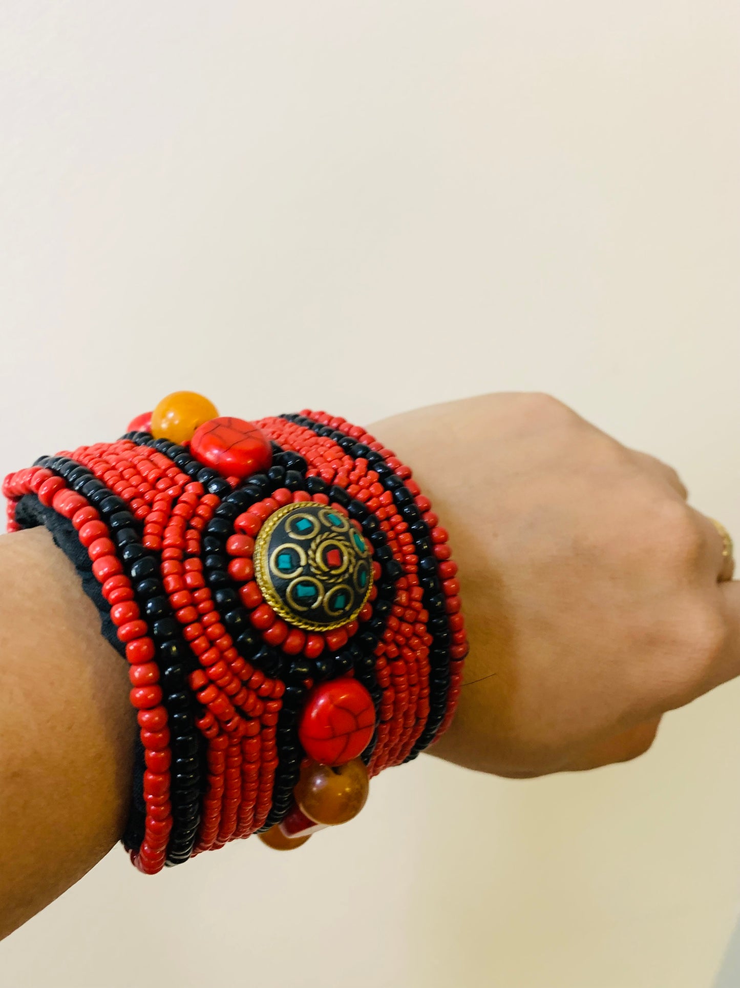 BOHEMIAN STYLE HANDCRAFTED HAND CUFF BANGLE# 8461