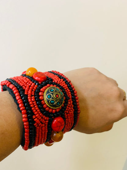 BOHEMIAN STYLE HANDCRAFTED HAND CUFF BANGLE# 8461